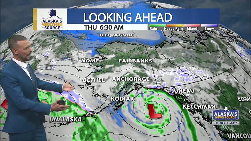 As rain tapers off, 50s are set to build into Southcentral
