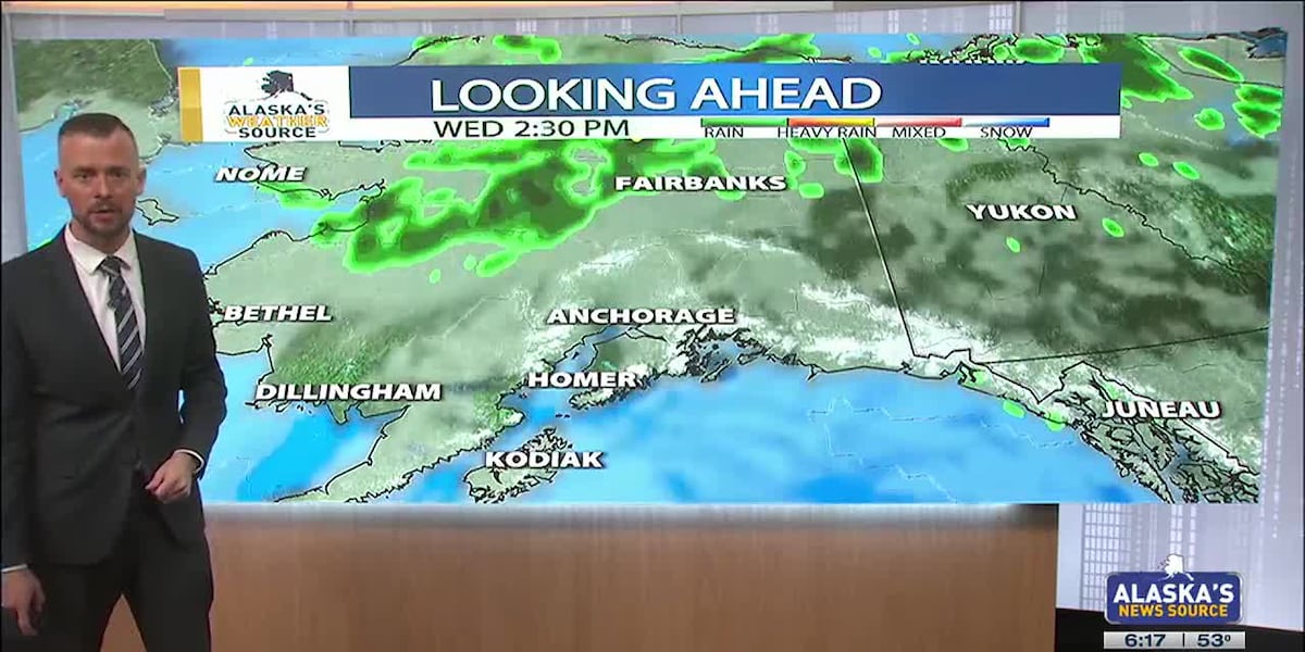 Alaska Raining Heavier rain builds into Northwest Alaska