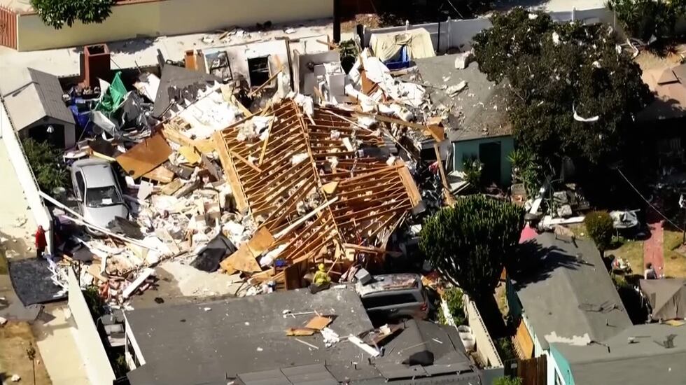 When a family's house exploded, it sent debris flying all around the neighborhood and left a...