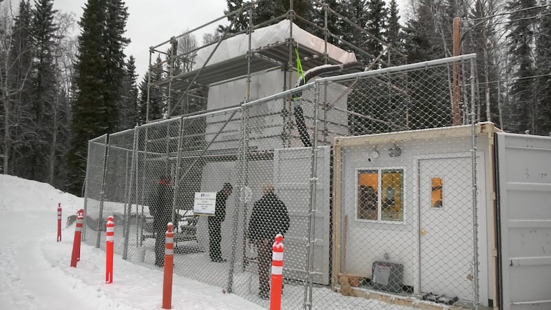 The tower was first put up in January, and can only be used when temperatures drop below...