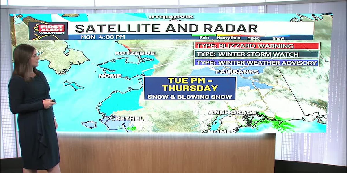 Snow covered road in Alaska