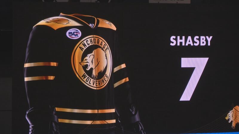The Anchorage Wolverines debut Gold and Black jerseys honoring the Sullivan Arena in their...