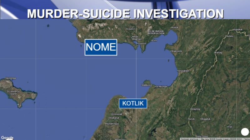 The location of Kotlik, where two people are dead in a suspected murder-suicide, according to...