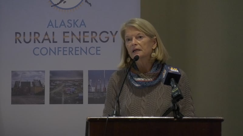 Sen. Lisa Murkowski speaks at Alaska Rural Energy Conference.