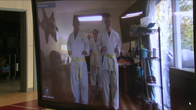 Special Olympics Alaska Athletes in their Karate Gis