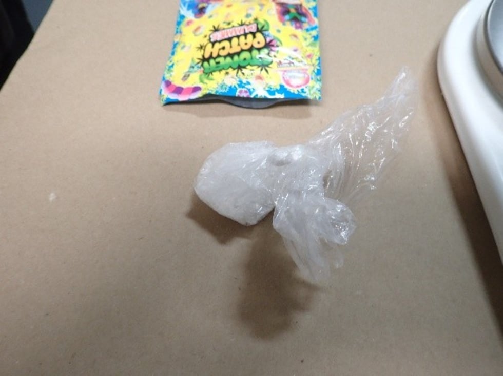 A photo of the bag of meth allegedly confiscated by the U.S. Justice Department in Alaska