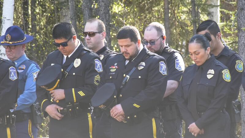 Erin Janoso played “Taps” on the trumpet, followed by Fairbanks Police Department Captain Nate...