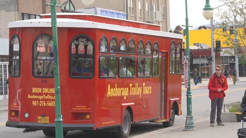 Tourists were back in downtown Anchorage on Wednesday, visiting from the three cruise ships...