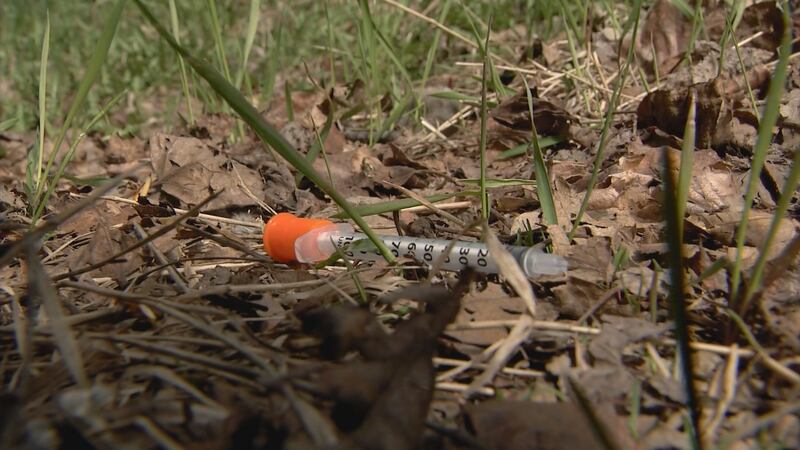 A used syringe in Anchorage, Alaska