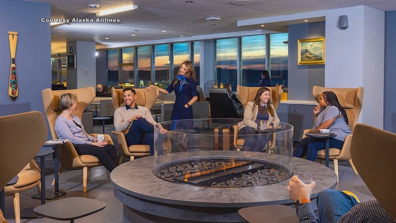 Alaska Airlines lounge now complete