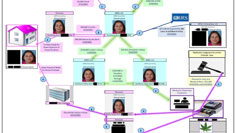 Cheryl Labrie was sentenced after prosecutors said she used stolen employee identities and...