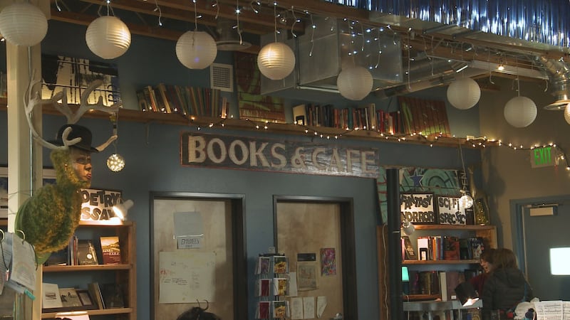 The local bookstore becomes a nighttime hotspot during Second Saturday celebrations.