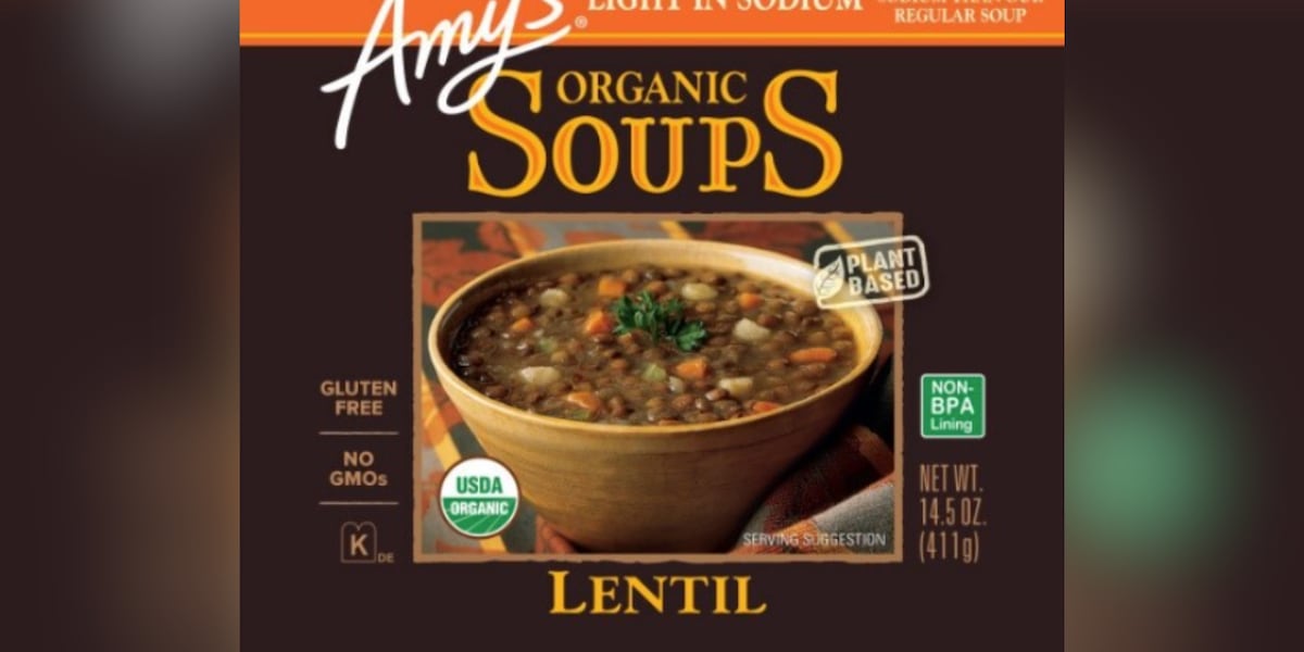 Amy’s Kitchen recalls more than 180K cans of soup due to ‘potential for ...