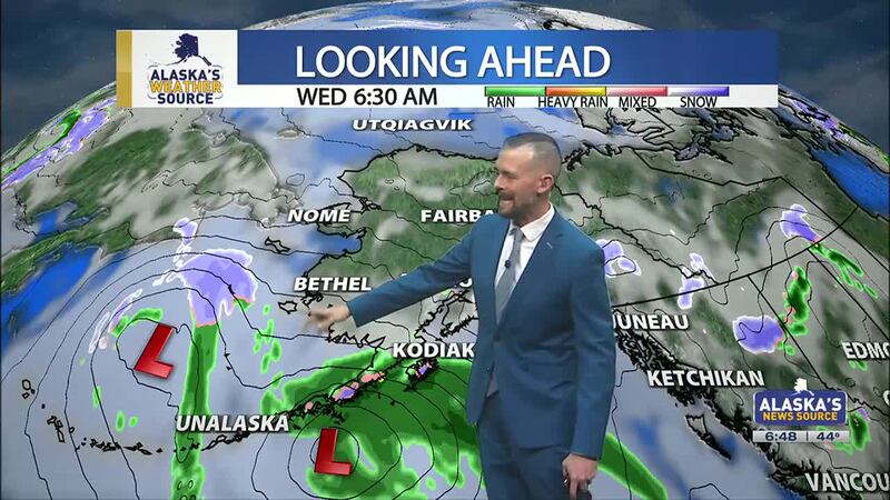 Cloudy skies return, with coastal rain and winds for Southcentral