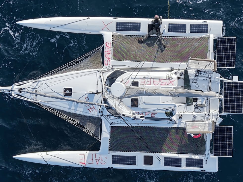 The Coast Guard says the sailboat lost rudder control about 950 miles southwest of Adak before...
