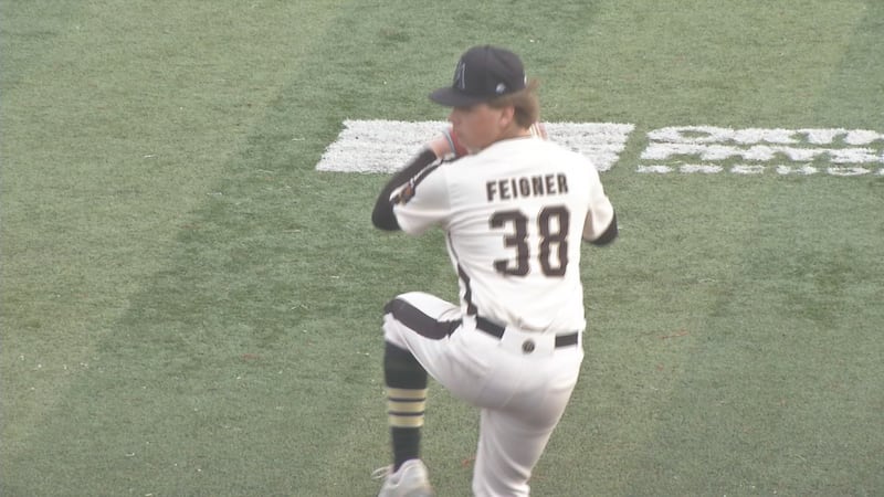 South Anchorage's David Feigner pitches vs Service High School.
