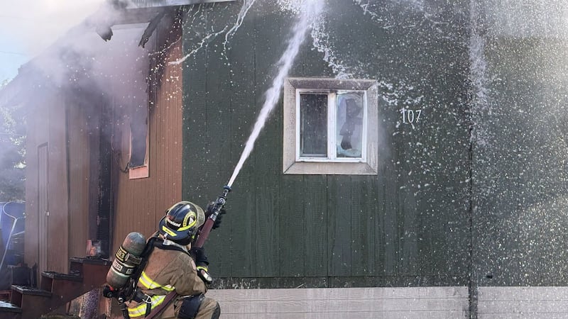 A family of six was taken to an Anchorage hospital for evaluation Thursday after a fire broke...