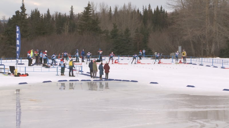 Icy conditions at the U.S. Cross Country Ski Championships Tuesday.