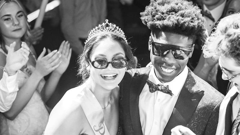 The prom king and queen from Anchorage West High School in 2024.