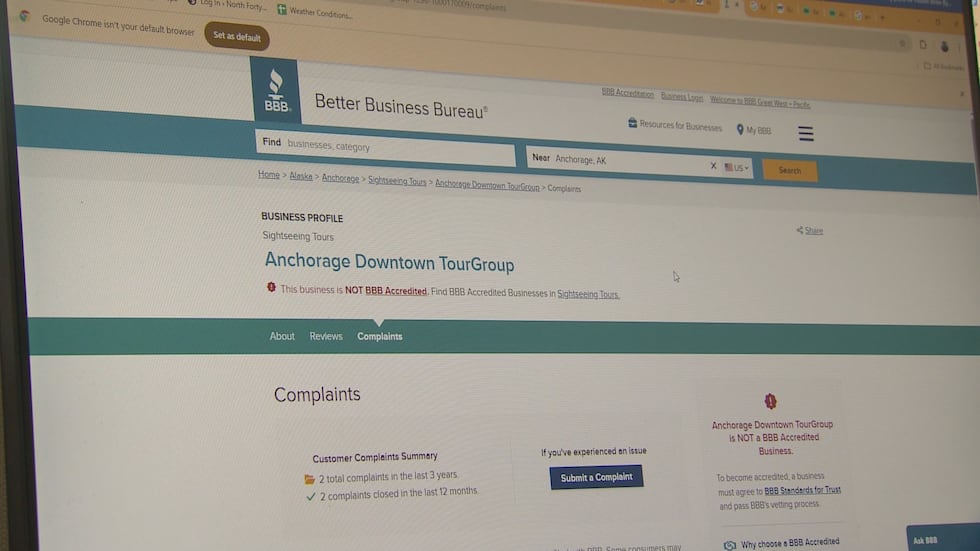 Better Business Bureau warns about the scams of the Tour group in Alaska as the travel season increases.
