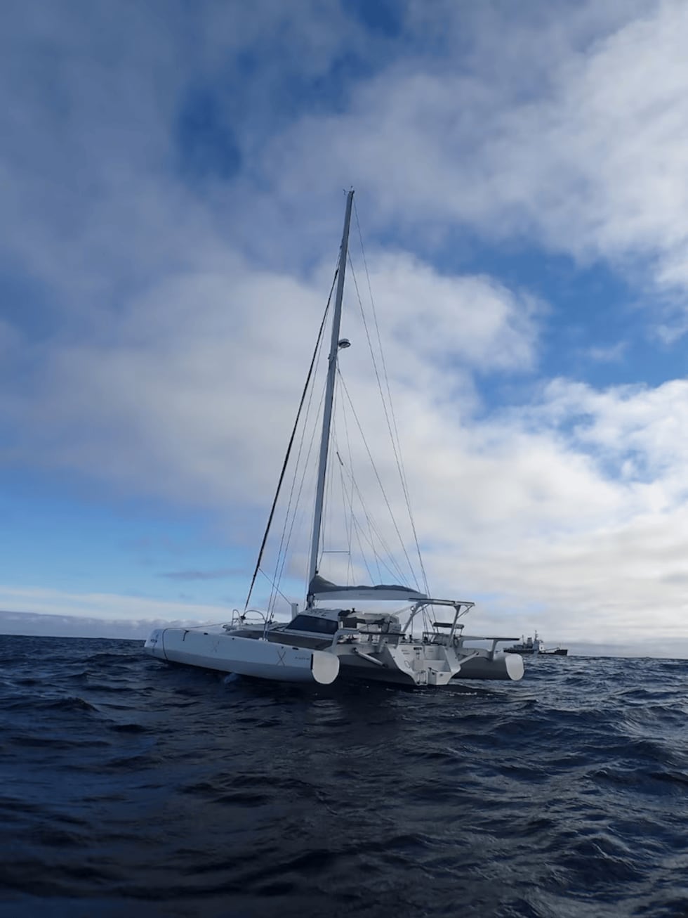 The Coast Guard says the sailboat lost rudder control about 950 miles southwest of Adak before...