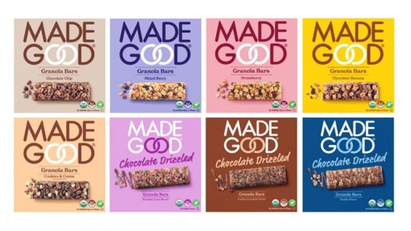 Graphic of Made Good granola bar varieties