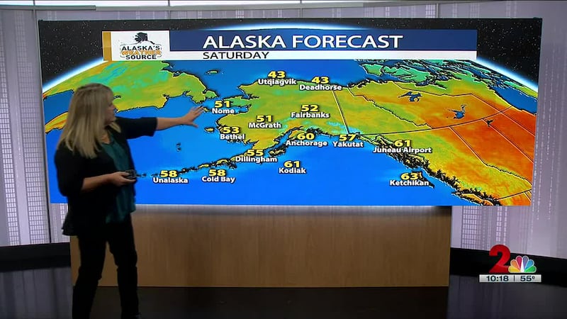 Active weather across Alaska