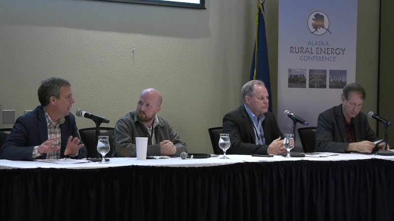 JKT and Dave Bronson panel at the Alaska Rural Energy Conference.