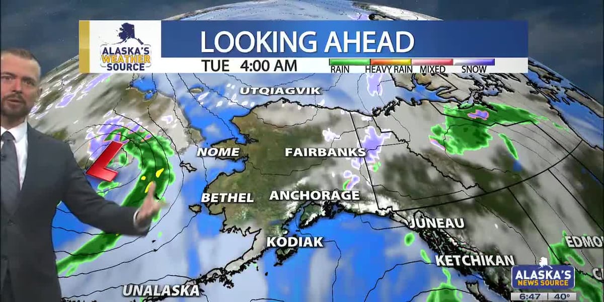 Alaska Raining Cooler weather spreads across Alaska, with rain not as widespread this week