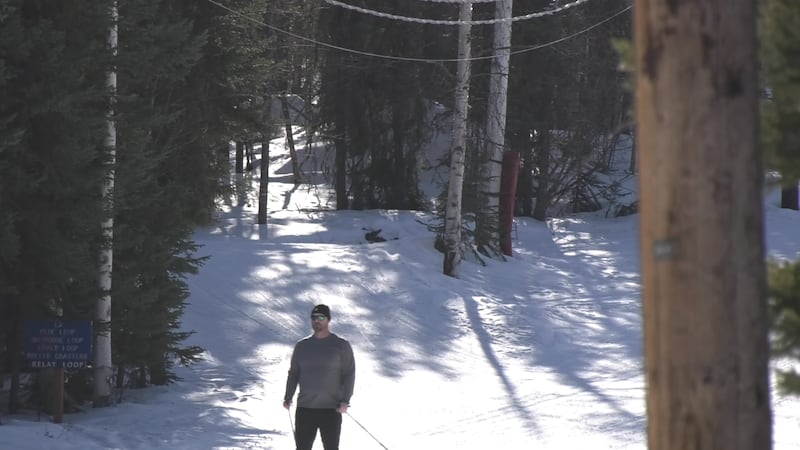 Skier at Birch Hill in Fairbanks