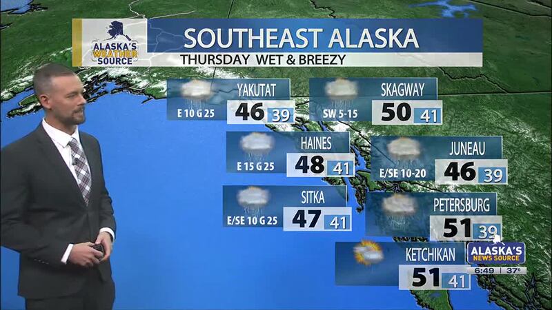 Unsettled weather for the Aleutians and gulf coast region, with slowly warming temperatures