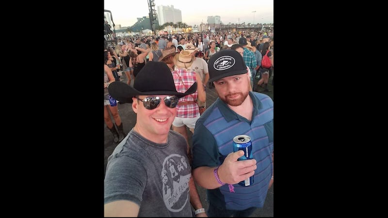 Profile of Alaskan Adrian Murfitt (left) and Brian MacKinnon (right) at the Los Vegas music...