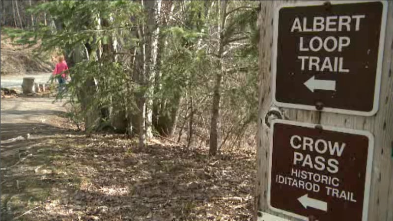 The Albert Loop Trailhead at the Eagle River Nature Center.