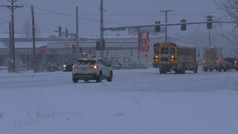 Fairbanks receives mixed precipitation.