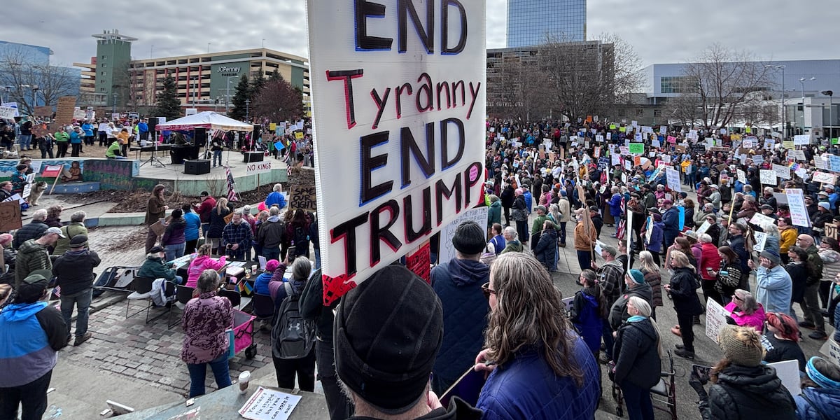 ‘People don’t want ICE in Anchorage’: community protest shows solidarity with LA protests to immigration raids