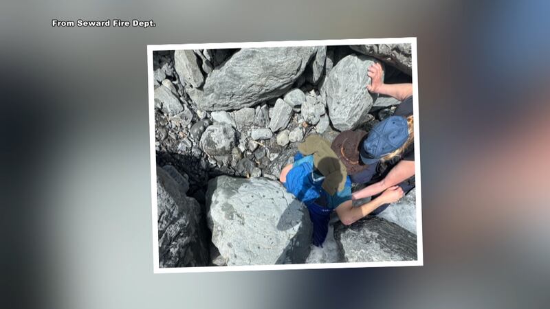 Kell Morris, 61, was rescued over the weekend after a 700-pound boulder fell on top of him...