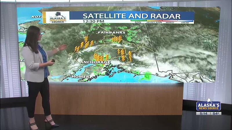 Hundreds of lightning strikes light up the Alaska sky