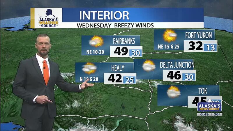 Stretch of 50s for Southcentral, with unsettled weather in Southeast