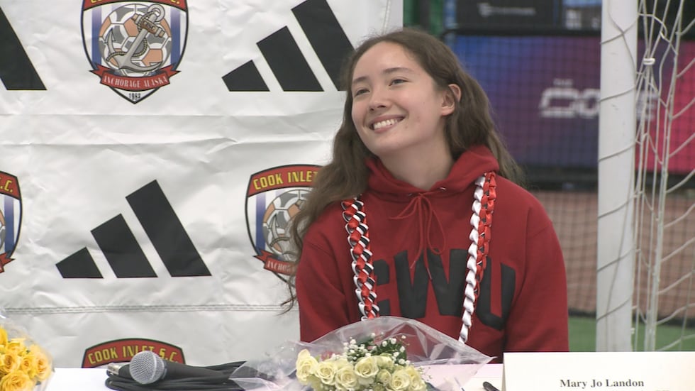 Chugiak's Mary Jo Landon is a state tennis champion on the court and Alaska's leading goal...