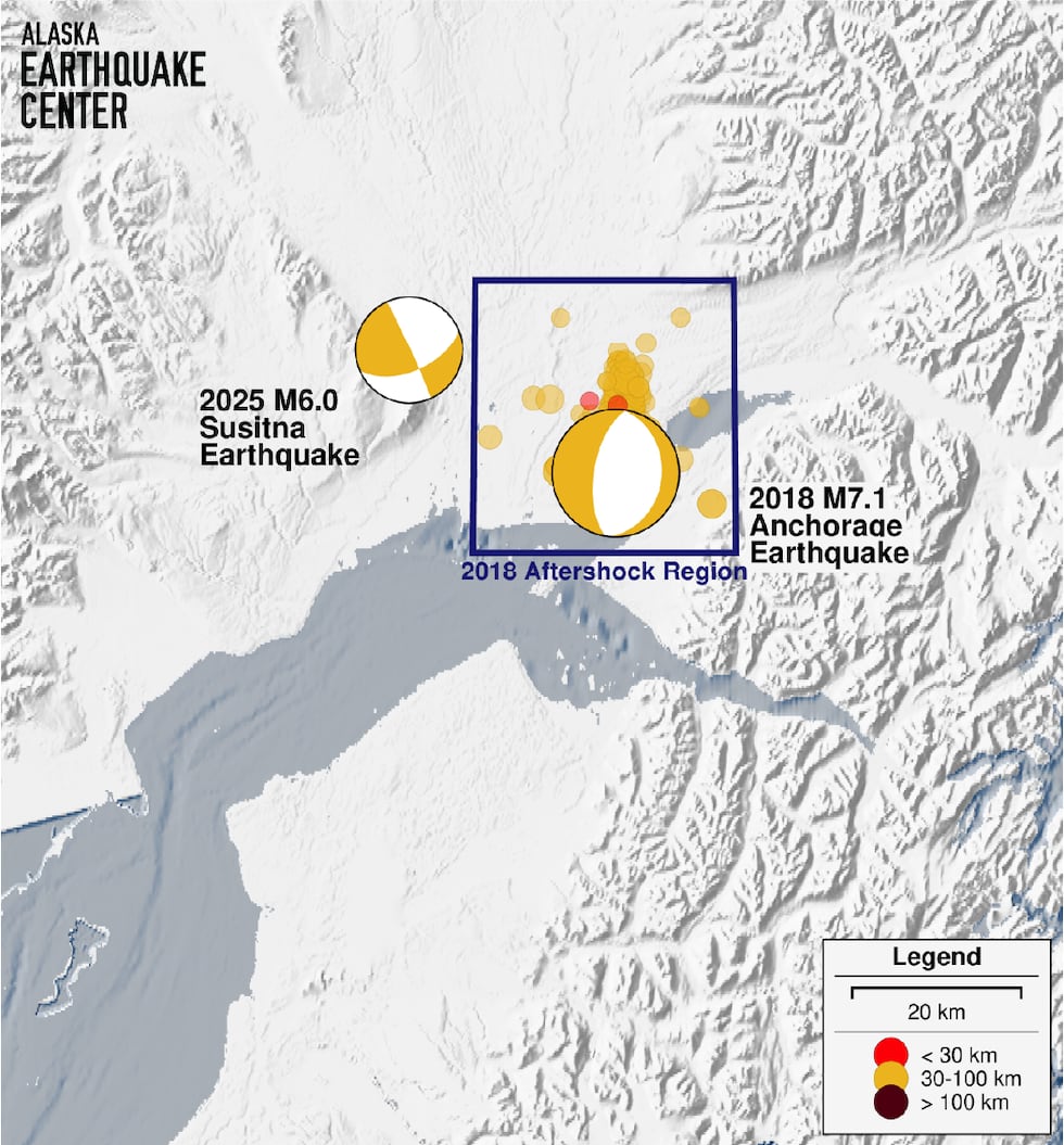 Alaska Earthquake Center compares Susitna Earthquake to 2018 Anchorage Earthquake