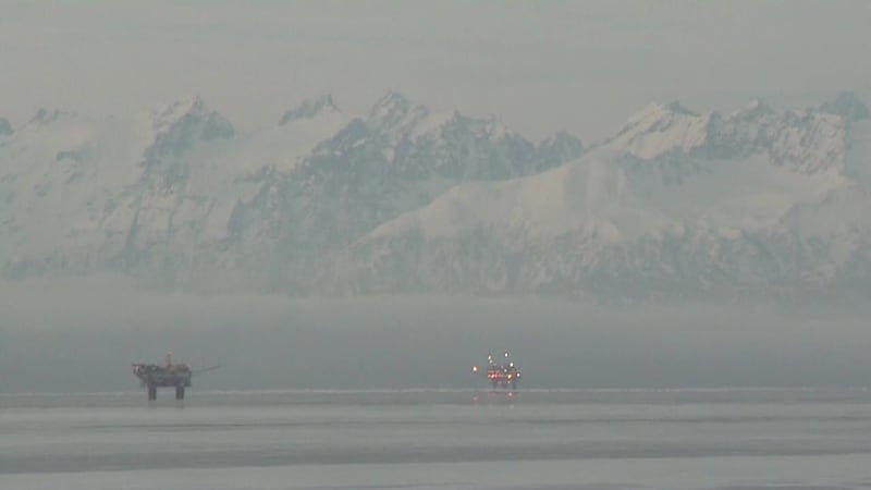 Alaska oil and gas rig in Cook Inlet