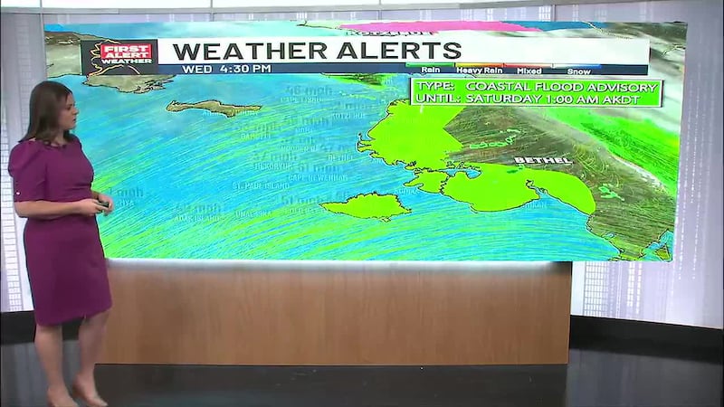 Stormy weather remains with Western Alaska, with mixed precipitation moving into Southcentral