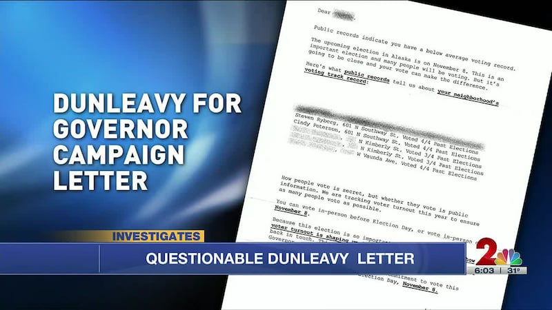 Some voters are outraged about a Governor Dunleavy campaign mailer, calling it an invasion of...