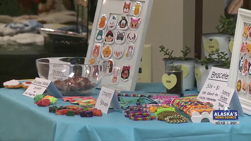 Young entrepreneurs display their goods at Kids' Business Fair